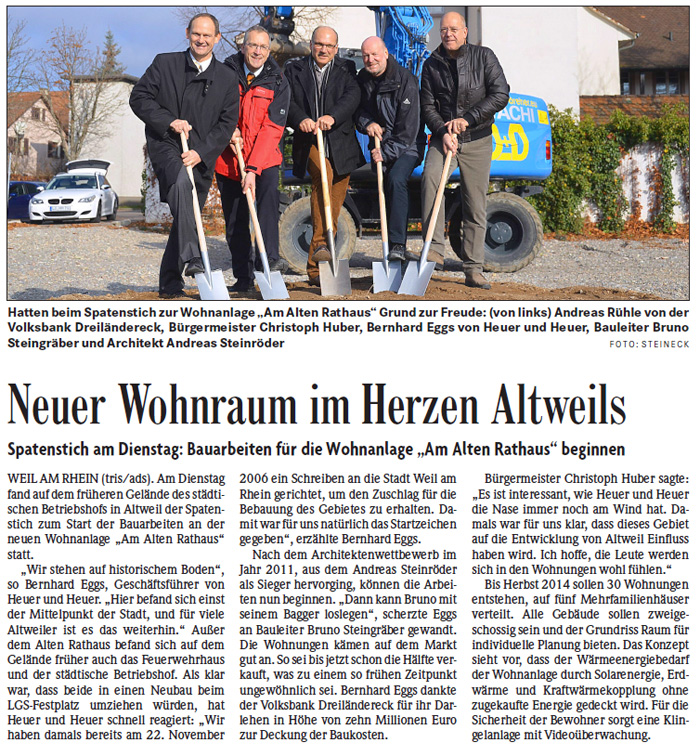 Badische Zeitung vom 21.11.2012