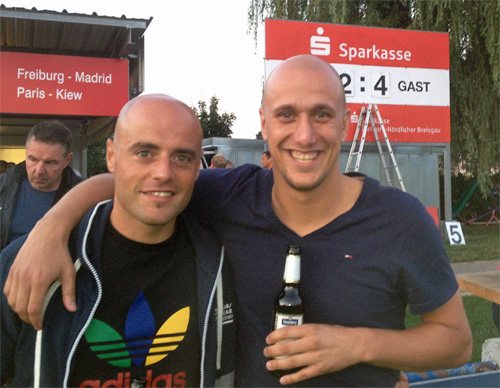 Fabio Bibbo (links) und Fabian Kluge waren mit je zwei Treffern in Teningen erfolgreich Fabio Bibbo (links) und Fabian Kluge waren mit je zwei Treffern in Teningen erfolgreich