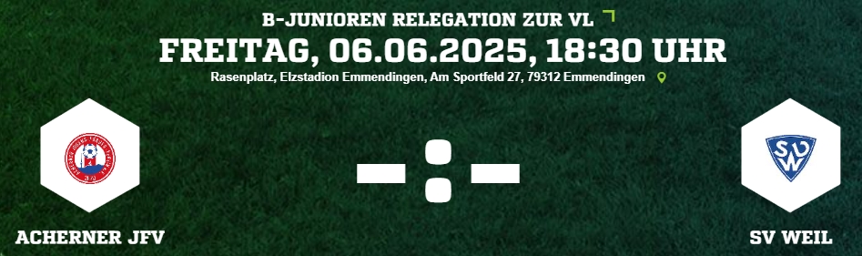 Die U17 spielt um den Verbandsligaaufstieg